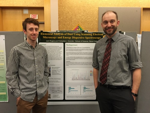 Jack Rogers '16 and Dr. Kristopher Kolonko present their research.