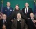 Front Row (Left to Right): Leo Dean '49, Tony Schmitz '55, and Dr. John Purcell '48 Back Row: Brigadier General (Ret.) Kenneth Todorov '85, Br. Ed Coughlin, and Colonel (Ret.) Kevin Hanretta '68 
