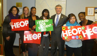 Borum and HEOP students with Assemblyman Phil Steck.
