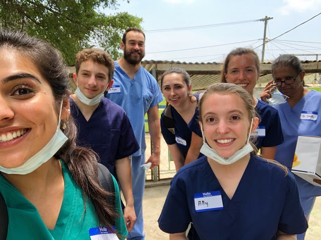 students on dentist service trip